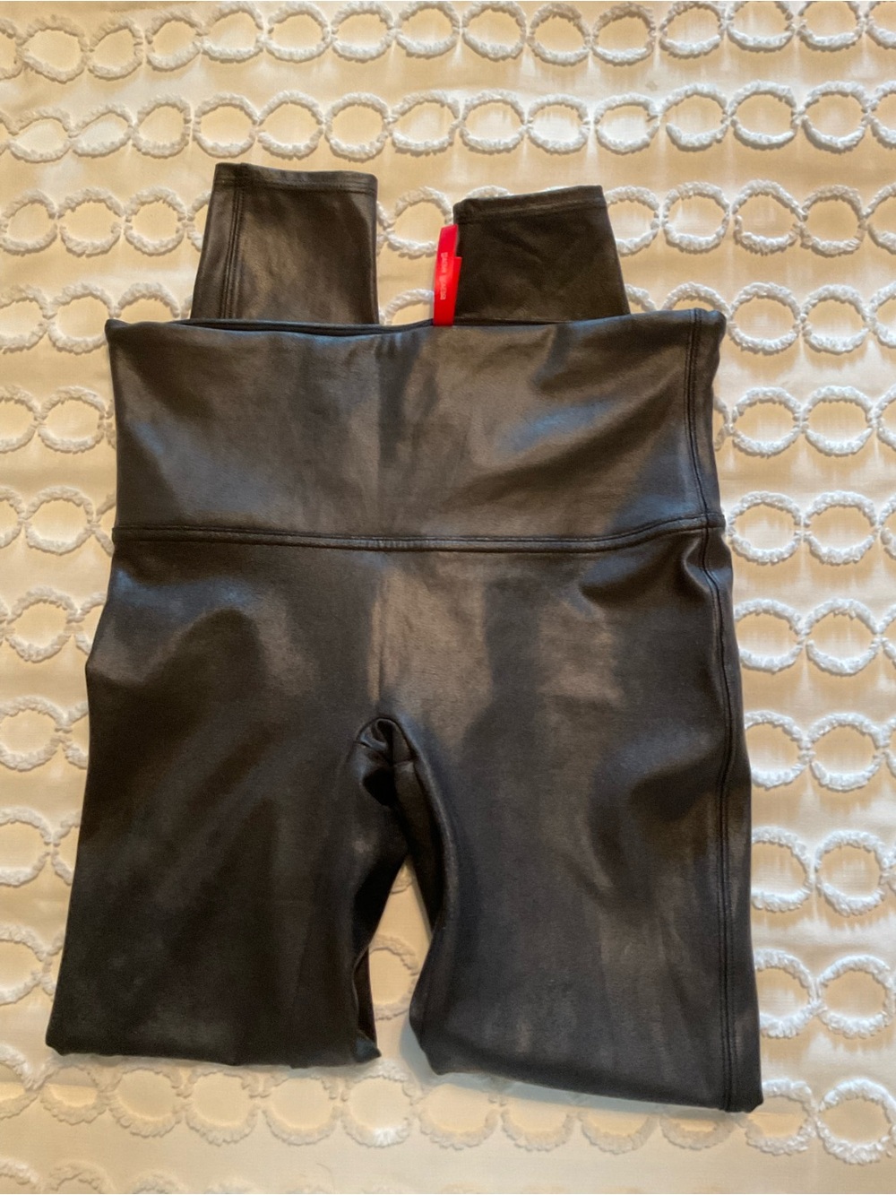 SPANX Black Faux Leather Leggings